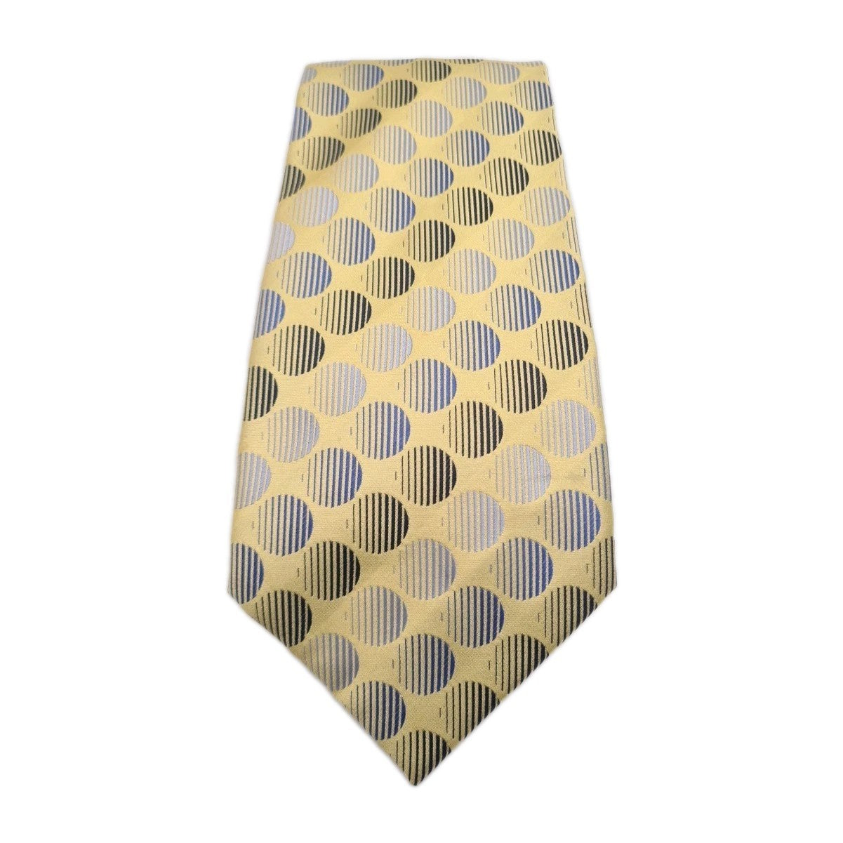 Ted Baker Yellow Circle Mens Silk Tie Classic Designer Necktie Formal Vintage Mens Tie UK BX5