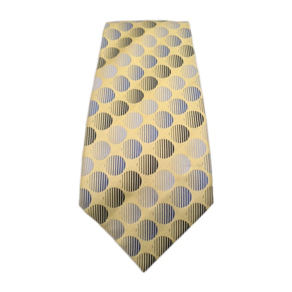 Ted Baker Yellow Circle Mens Silk Tie Classic Designer Necktie Formal Vintage Mens Tie UK BX5