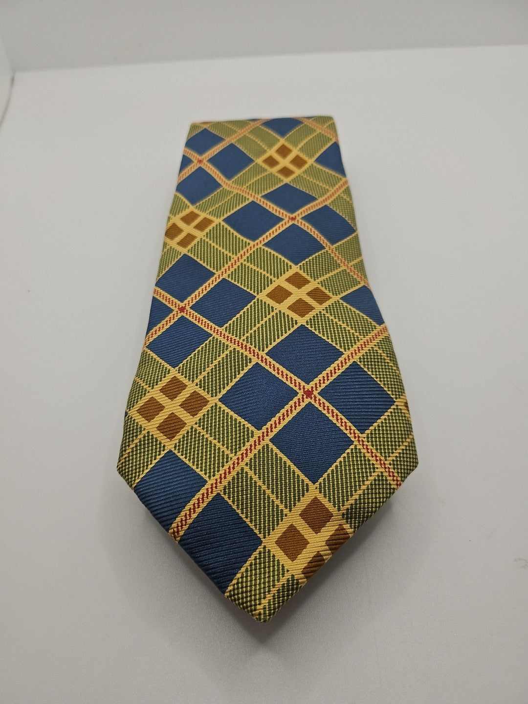 Vintage Harrods Tartan pattern Mens Silk Tie Wedding Formal Neck Tie BX15
