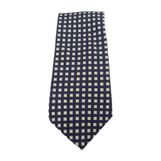 John Lewis Blue Geometric Square Mens Silk Tie Classic Designer Necktie Geometric Vintage Mens Tie UK BX8