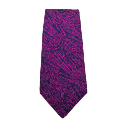 Pink Purple Paisley Embroidered Mens Silk Tie Classic Designer Necktie Paisley Vintage Mens Tie UK BX12