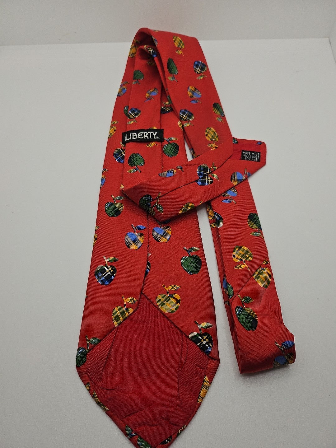 Liberty Red vintage Apple Tartan Mens Silk Tie Wedding Formal Neck Tie BX13