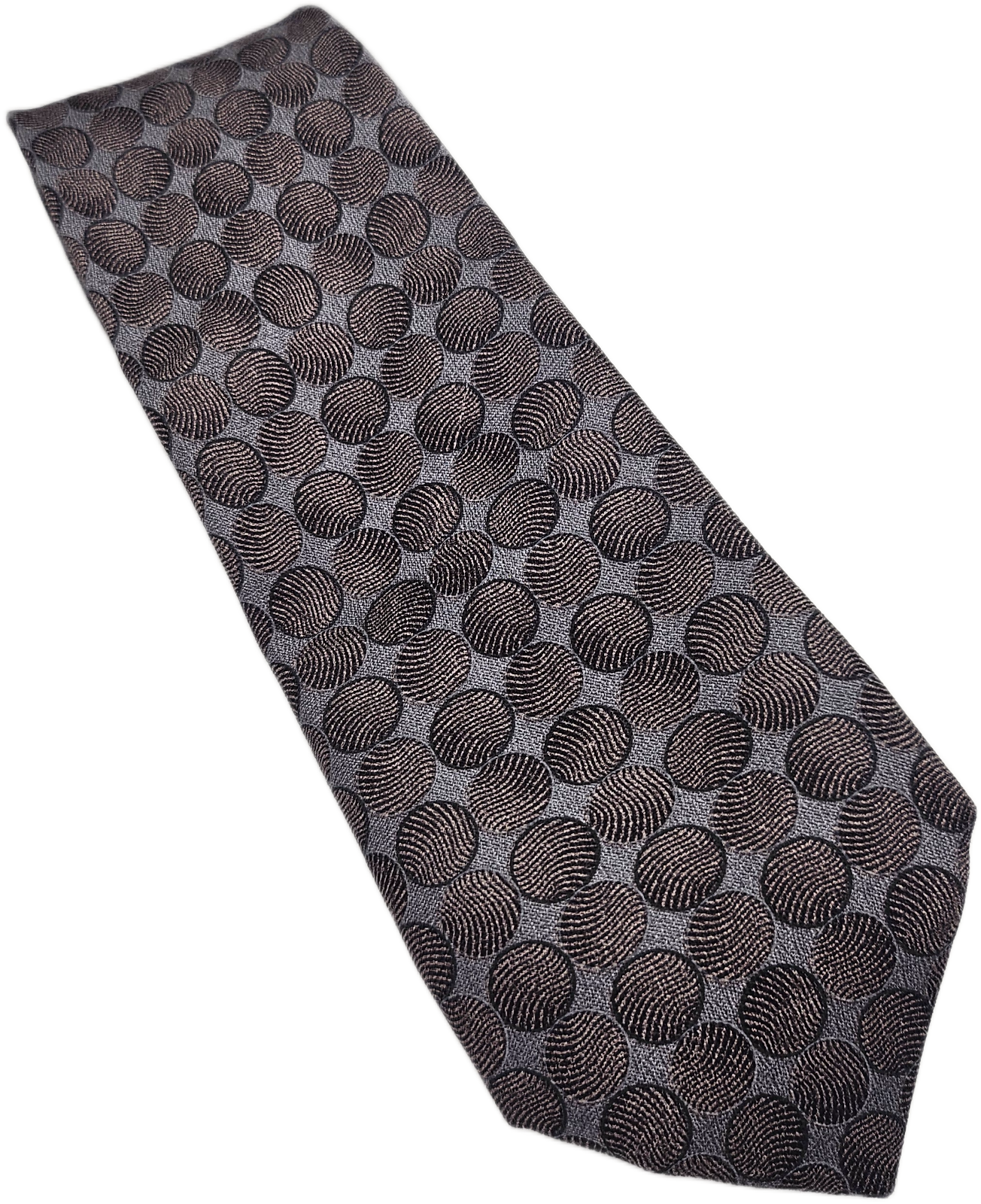Reiss Silk Tie Mens Grey Geometric Designer Classic Vintage Retro Neck Tie BX20