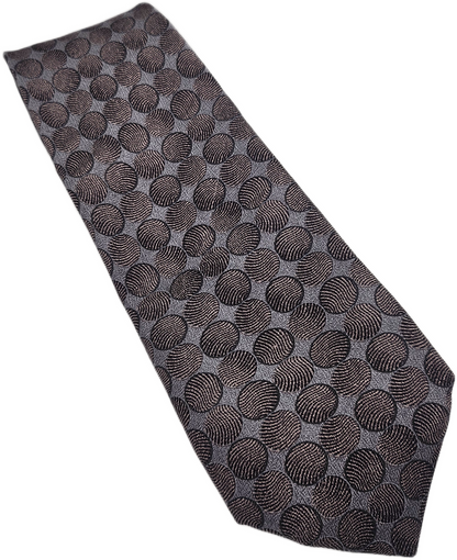 Reiss Silk Tie Mens Grey Geometric Designer Classic Vintage Retro Neck Tie BX20
