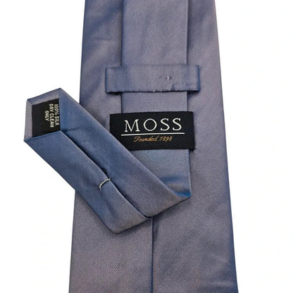 Moss Men's Two Tone Blue Silk Wedding formal Neck tie