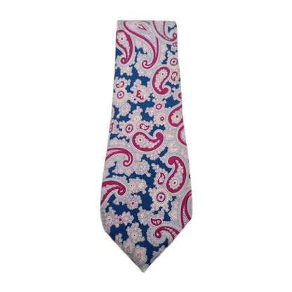 John Francomb Skinny paisley Pattern Mens Silk Tie Classic Designer Necktie Paisley Vintage Mens Tie UK BX12