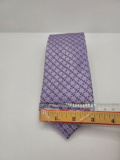 Ted Baker Knotted Silk Tie Mens Purple Geometric Designer Vintage Neck Tie BX15