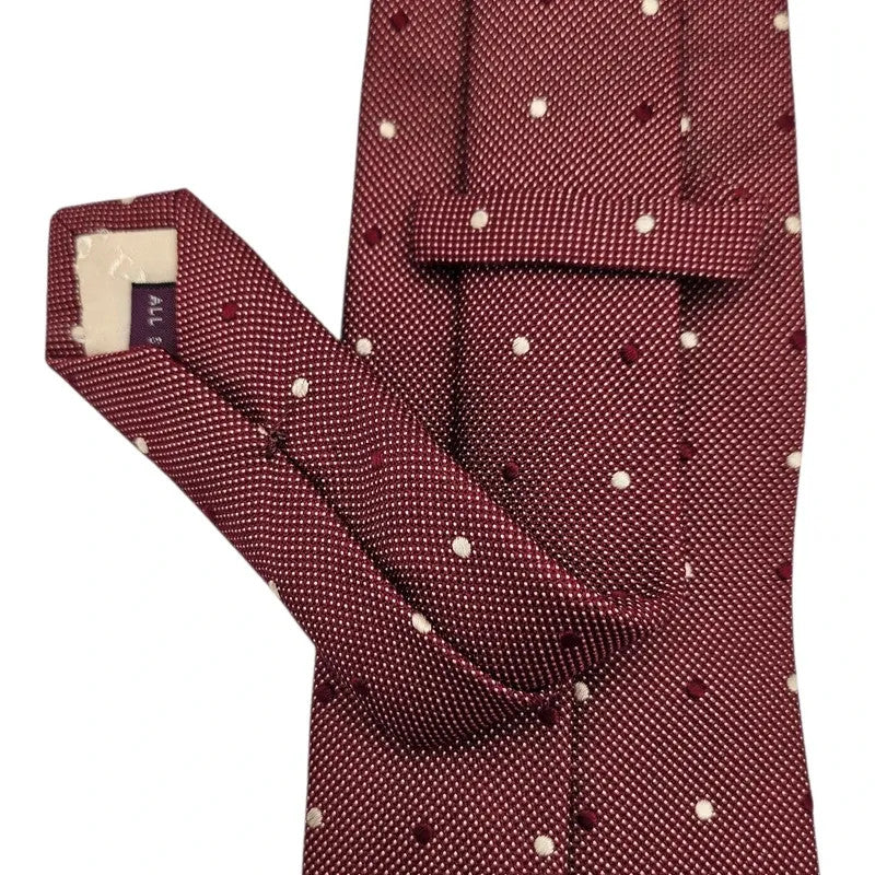 TM Lewin Deep Red & Beige Wedding formal Neck tie  Silk Tie