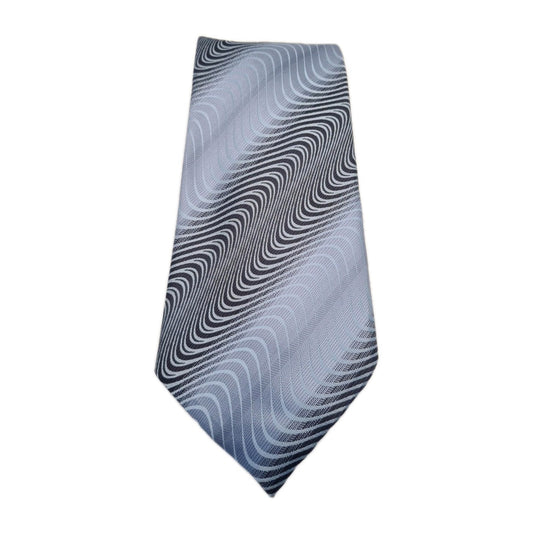 Carnival De Venise Blue Retro Pattern Wide Silk Tie | Designer Mens Tie UK Vintage Mens Tie UK BX13