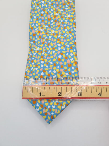 Multi Colour Art Pattern Wedding Silk Tie | Designer Mens Tie UK Vintage Mens Tie UK BX14