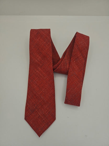 T.M Lewin Red Wool Mix Mens Silk Tie Wedding Formal Neck Tie BX2
