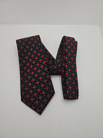 Liberty Black Diamond Geometric Mens Silk Tie Wedding Formal Neck Tie BX13