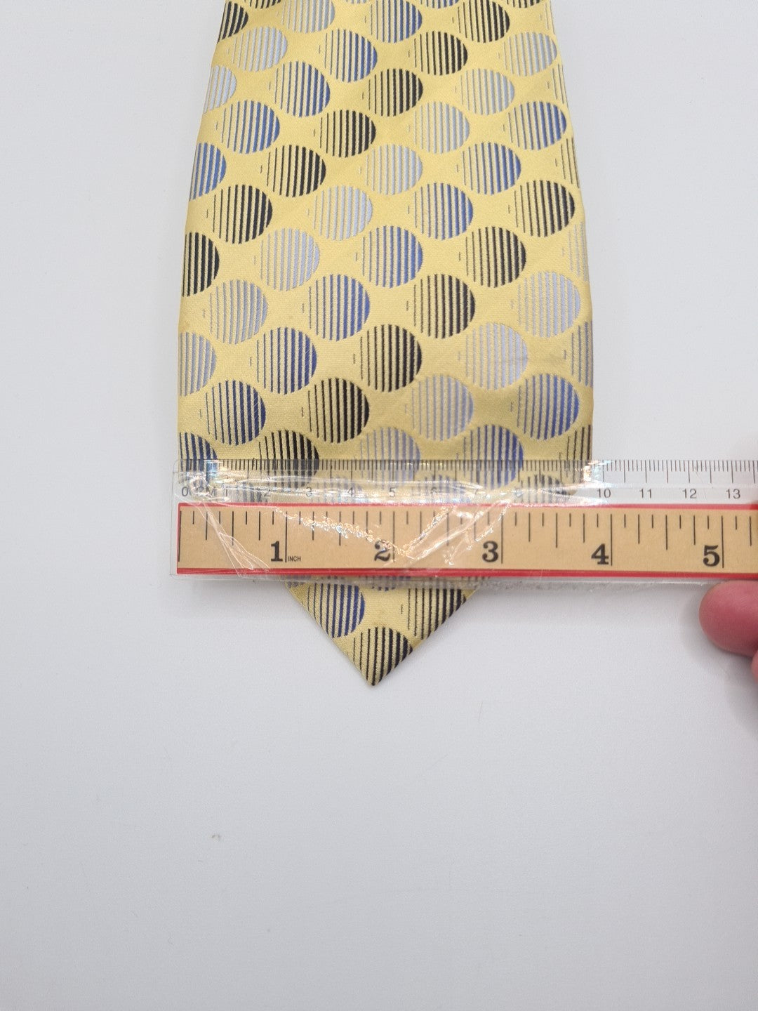 Ted Baker Yellow Circle Mens Silk Tie Classic Designer Necktie Formal Vintage Mens Tie UK BX5