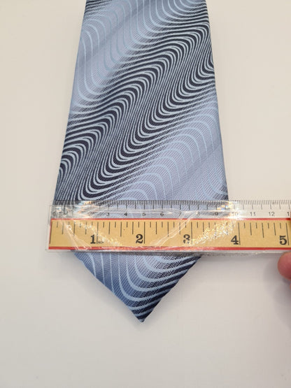 Carnival De Venise Blue Retro Pattern Wide Silk Tie | Designer Mens Tie UK Vintage Mens Tie UK BX13