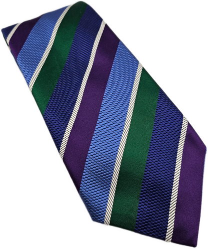 Charles Tyrwhitt Blue Purple Striped Silk Tie