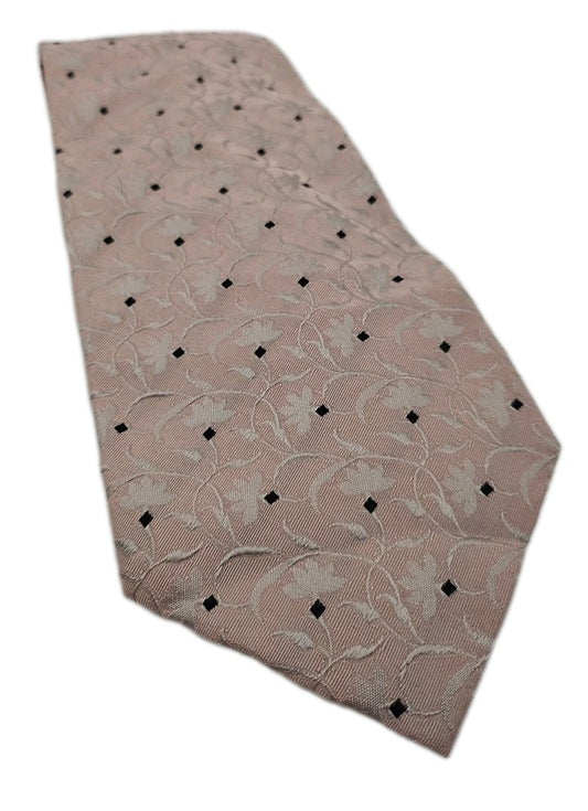 Paul Smith Pink/Silver Floral Mens Silk Tie Wedding Formal Neck Tie BX17