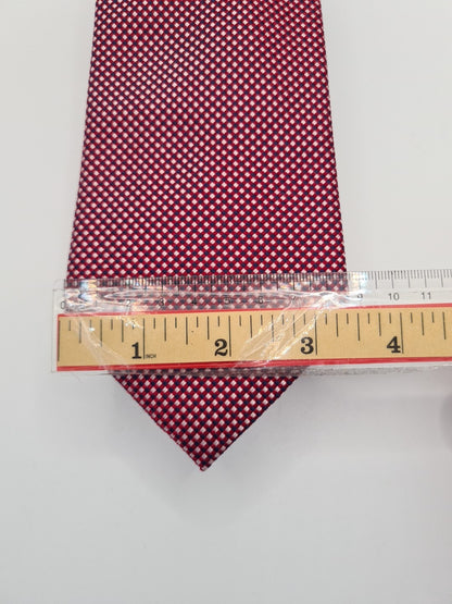 Charles Tyrwhitt Red Geometric Mens Silk Tie Classic Formal Necktie Geometric Vintage Mens Tie UK BX14