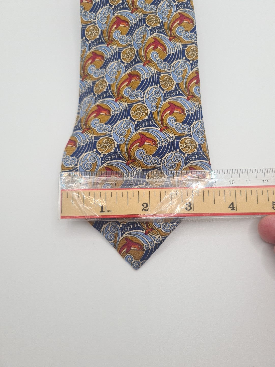 Vintage Aquascutum Sea Dolphin Mens Silk Tie Classic Designer Necktie Formal Vintage Mens Tie UK BX9