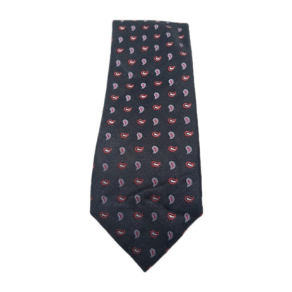 Van Buck Black Paisley Mens Silk Tie Classic Designer Necktie Formal Paisley Vintage Mens Tie UK BX6