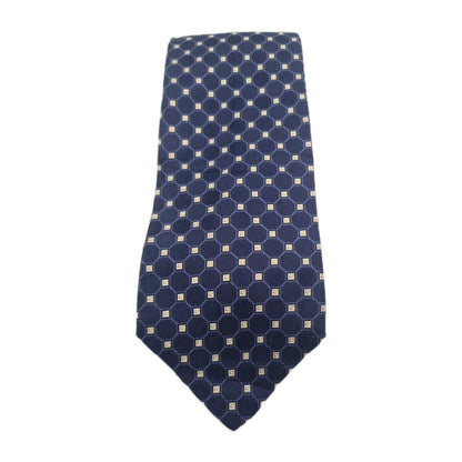 Tommy Hilfiger Blue Geometric Mens Silk Tie Classic Designer Necktie Formal Geometric Vintage Mens Tie UK BX8