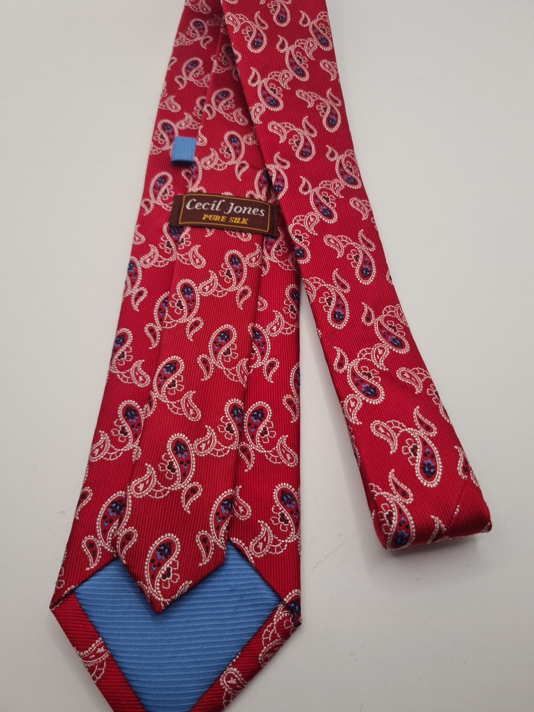 Red Paisley pattern Embroidered Mens Silk Tie Classic Designer Necktie Paisley Vintage Mens Tie UK BX12