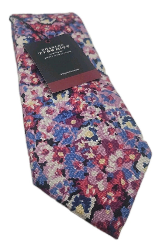 Charles Tyrwhitt Floral NWT Mens Silk Tie Wedding Formal Neck Tie BX17