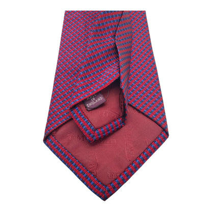 Mens TM Lewin Silk Tie Designer Red / Blue Neck tie Formal Party Pattern Cravat