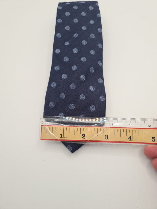 Massimo Dutti Blue Polka Dot Mens Silk Tie Classic Designer Necktie Spotted Vintage Mens Tie UK BX11