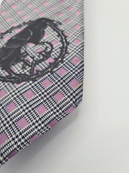Alternative Crow Tie | Reworked Vintage Mens Tie UK | Statement Novelty BX11