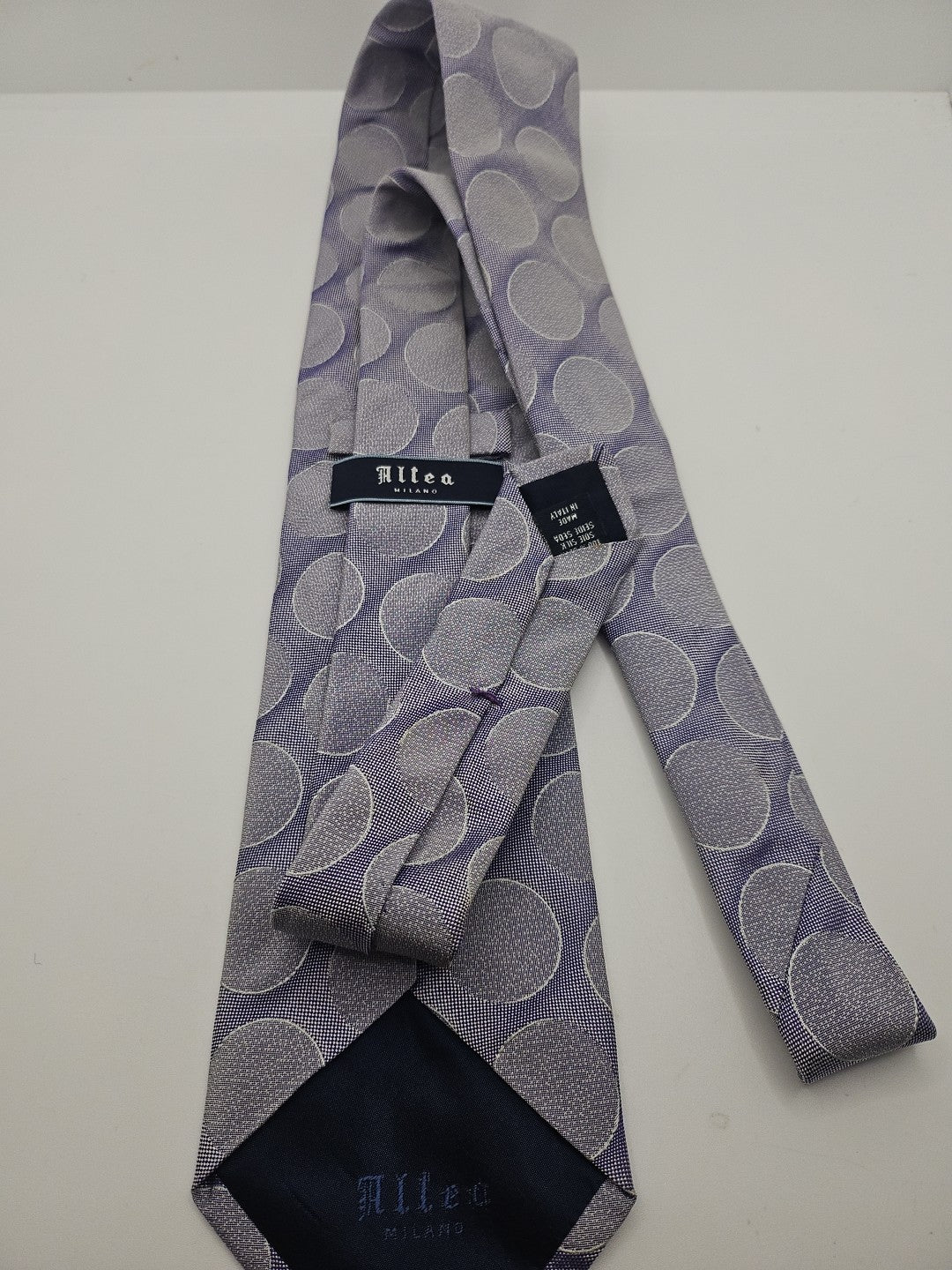 Altea Retro Lilac large Circle Design Mens Silk Tie Wedding Formal Neck Tie BX18