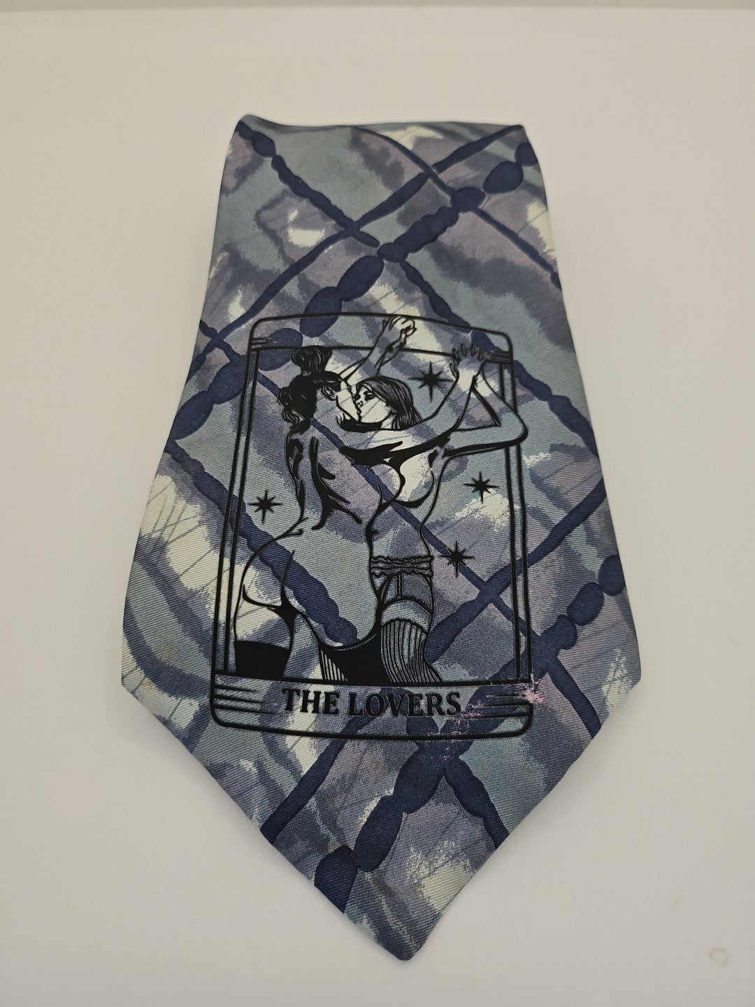 Vintage Tarot Wide Tie | Reworked Vintage Mens Tie UK | Statement Novelty BX13