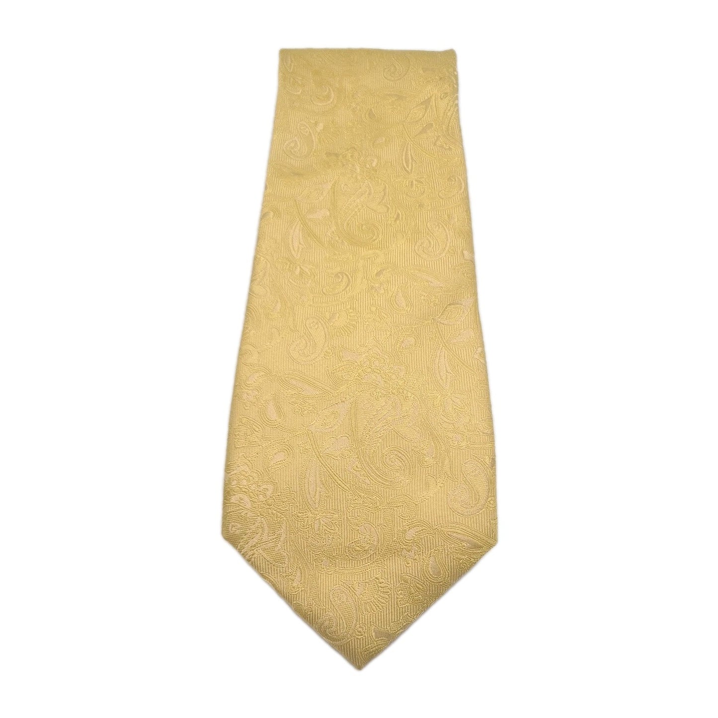 Moss Jacquard Yellow Mens Silk Tie Classic Designer Necktie Formal Business Vintage Mens Tie UK BX8