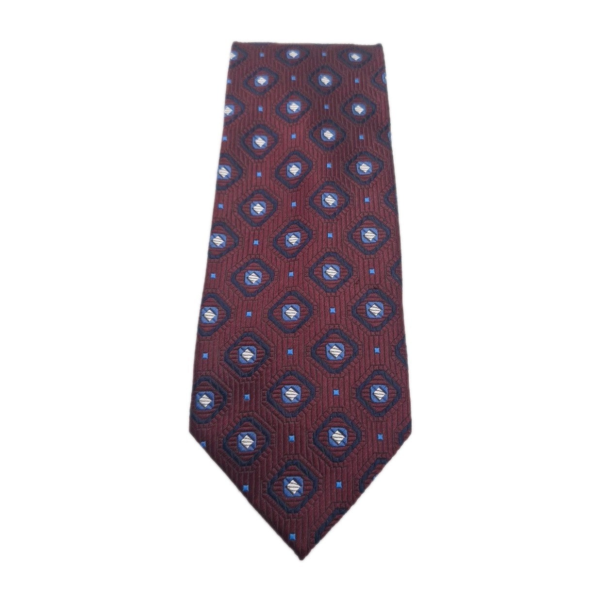 Paul Costelloe Burgundy Mens Silk Tie Classic Designer Necktie Formal Vintage Mens Tie UK BX10