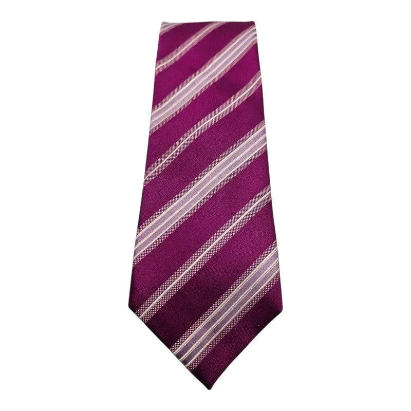 Alexandre Savile Row Purple / Pink Wedding formal Neck tie  Striped Tie