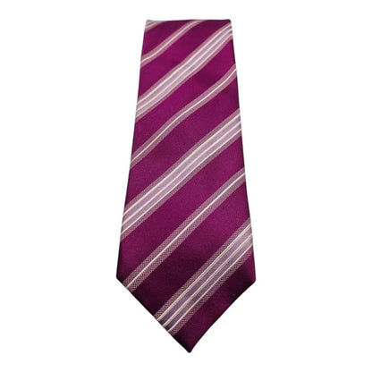 Alexandre Savile Row Purple / Pink Wedding formal Neck tie  Striped Tie