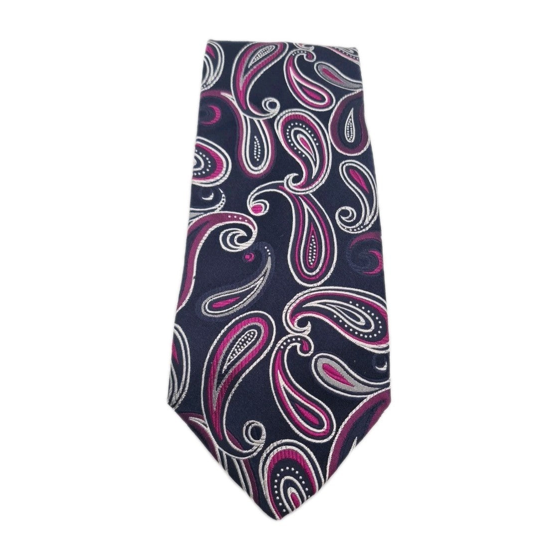 Harvey James Blue Paisley Pattern Mens Silk Tie Classic Designer Necktie Paisley Vintage Mens Tie UK BX12