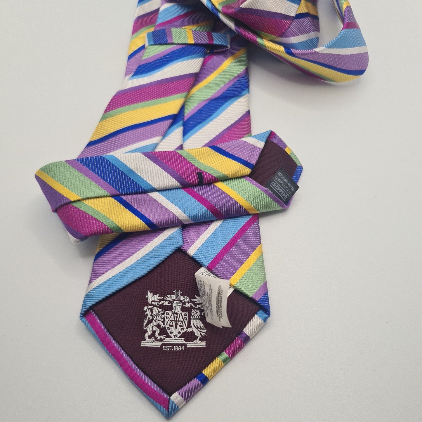 M & S Striped Mens Silk Tie Classic Designer Necktie Formal Business Striped Vintage Mens Tie UK BX8
