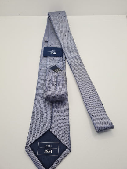Moss Blue Cross Pattern Mens Silk Tie Classic Designer Necktie Vintage Mens Tie UK BX12
