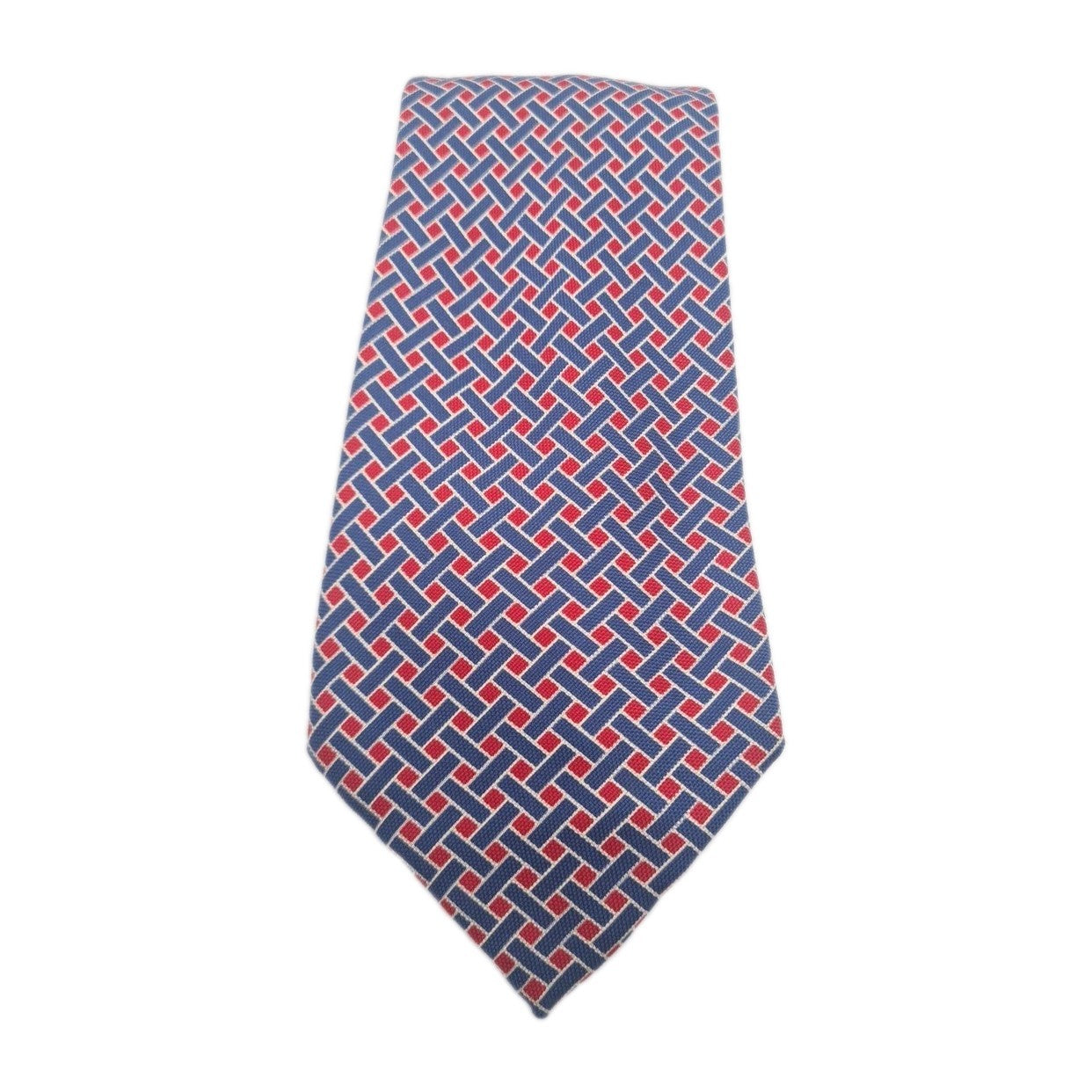 Vintage Aquascutum Red Blue Mens Silk Tie Classic Designer Necktie Formal Vintage Mens Tie UK BX9