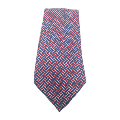 Vintage Aquascutum Red Blue Mens Silk Tie Classic Designer Necktie Formal Vintage Mens Tie UK BX9