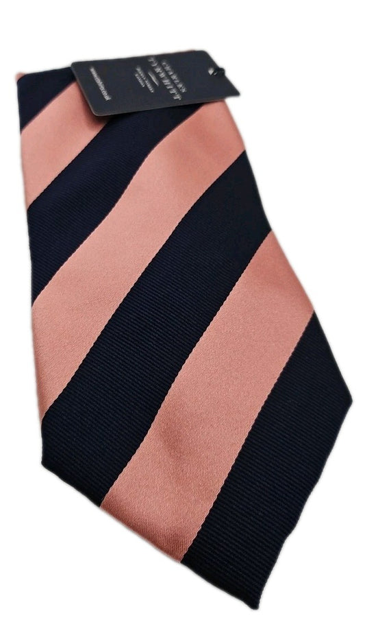 Charles Tyrwhitt Blue/Pink Stripe NWT Mens Silk Tie Wedding Formal Neck Tie BX17