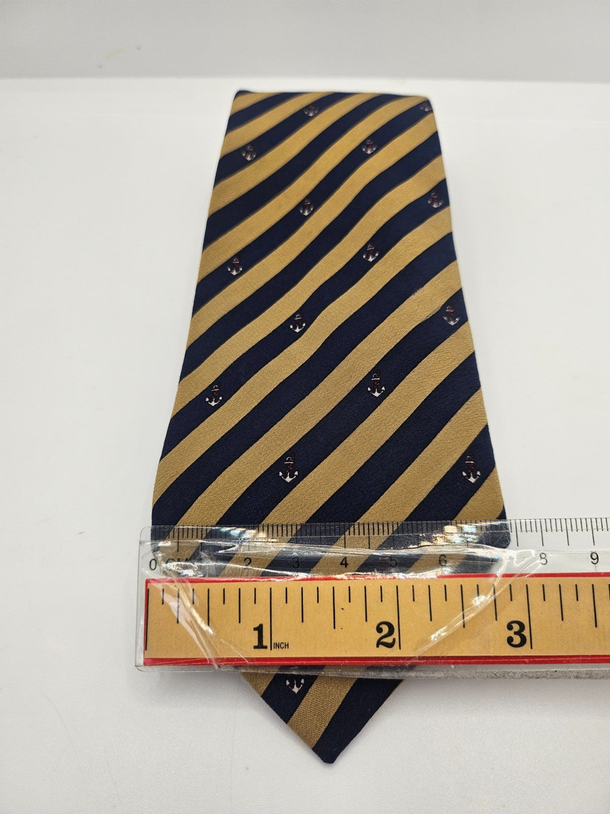 Ermenegildo Zegna Silk Tie Mens Blue Gold Striped Designer Wedding Neck Tie BX10
