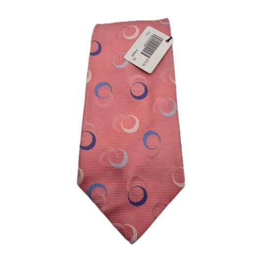 Turbull & Asser NWT Pink Circle Mens Silk Tie Classic Designer Necktie Vintage Mens Tie UK BX11