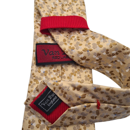 Mens Van Buck Silk Tie Red Label Designer Flower pattern neck tie Formal party B