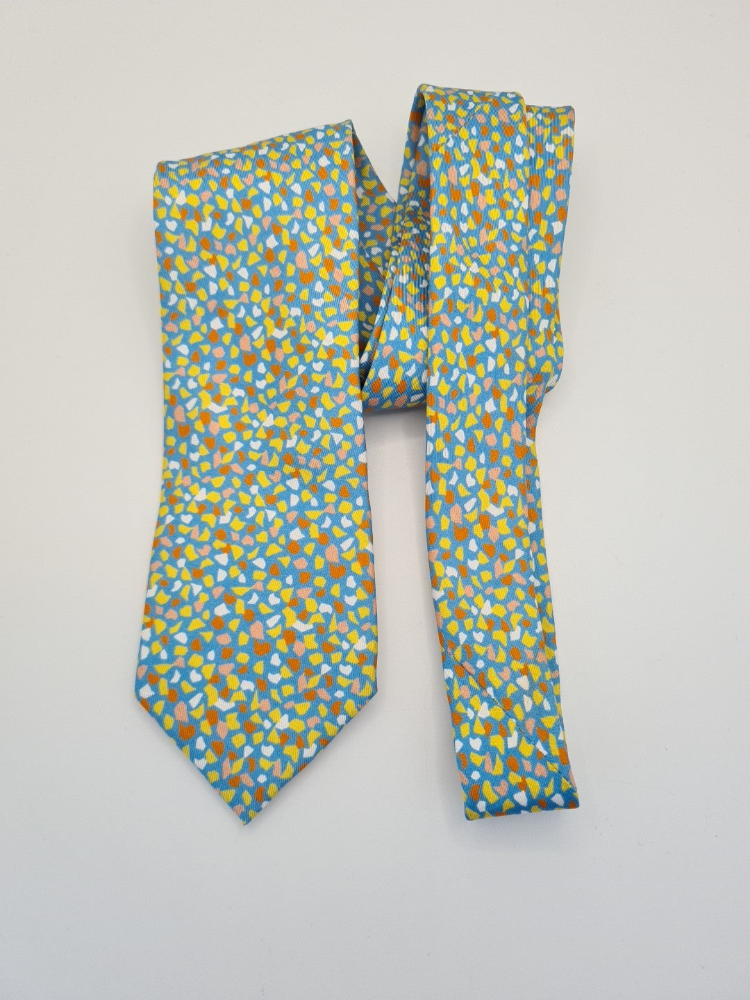 Multi Colour Art Pattern Wedding Silk Tie | Designer Mens Tie UK Vintage Mens Tie UK BX14