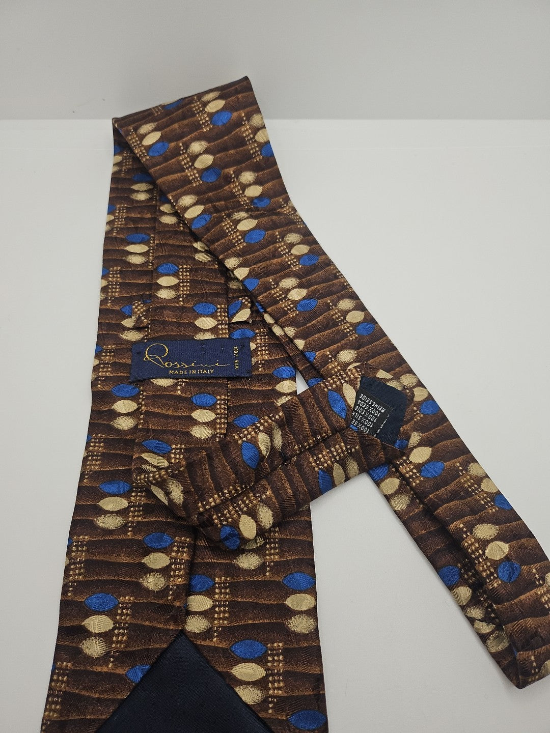 Vintage Italian Brown retro Wide Mens Silk Tie Wedding Formal Neck Tie BX18