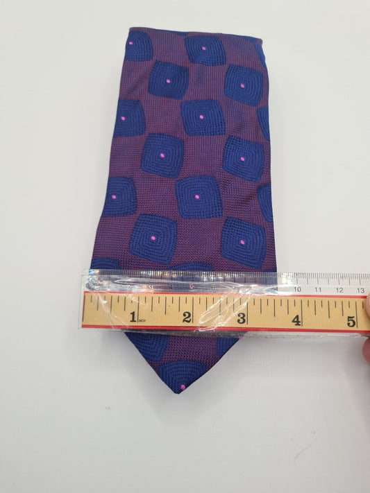 Rodderick Charles Purple geometric Mens Silk Tie Classic Designer Necktie Geometric Vintage Mens Tie UK BX7