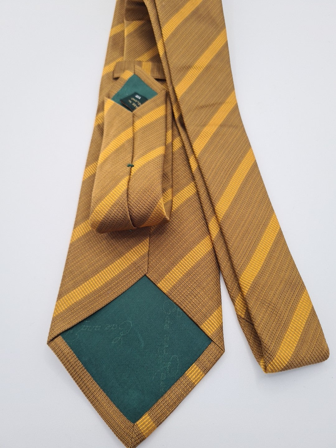 Brown Bulldog Stripe Tie | Reworked Vintage Mens Tie UK | Statement Novelty Striped Vintage Mens Tie UK BX13