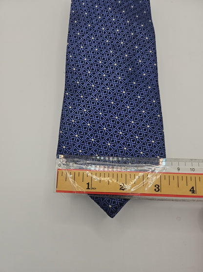 Charles Tyrwhitt Blue Geometric Mens Silk Tie Wedding Formal Neck Tie BX15