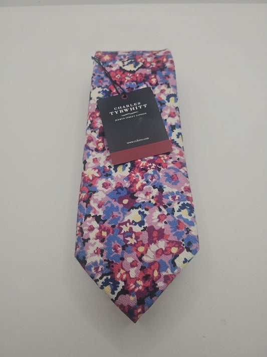 Charles Tyrwhitt Floral NWT Mens Silk Tie Wedding Formal Neck Tie BX17